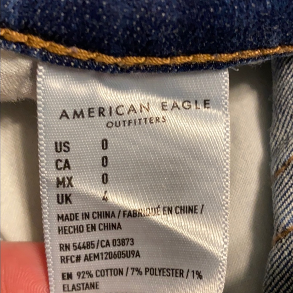 American Eagle Midi Denim jean shorts size 0 - Picture 9 of 9